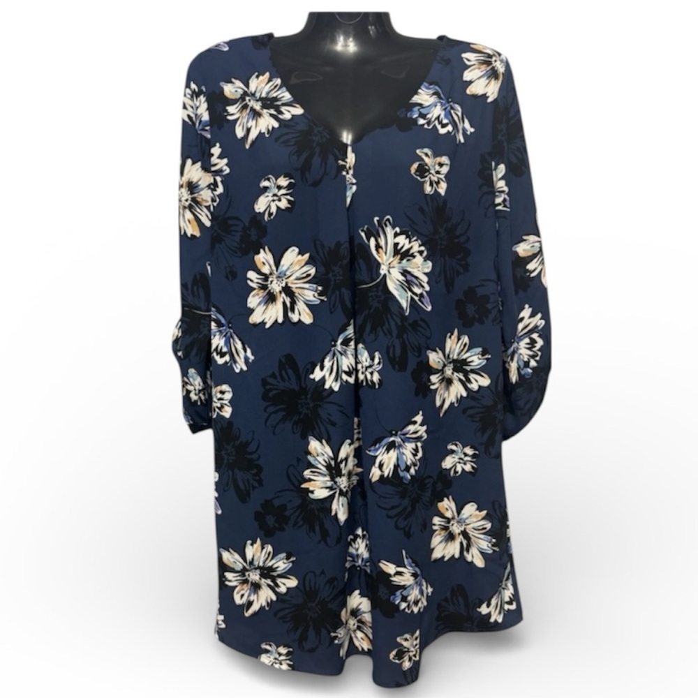 Lush Floral Mini Swing Dress